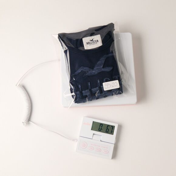 Hollister Men’s XS Long Sleeve Shirt Navy 100 Cottons 2010 Mall-Core Preppy Surf - Picture 9 of 9